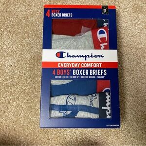 NEW Champion underwear boys small Everyday comfort boxer briefs 4 pack cotton